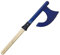 Ascia Vichinga in Legno - Ascia per Giochi di Ruolo Medievali - Made in Italy, Artigianale con Inserto in Vera Pelle, Sicura e senza Schegge - Costume Giochi Medievali (BLU, VICHINGA)
