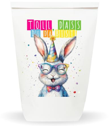 Paul's Papierfabrik Hase - 6/8/12x tolle bedruckte Geschenktüten, für Kindergeburtstage, Sportevents, Partys - Einzigartiges Design auf nachhaltigen Papier Tüten