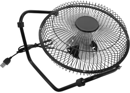 DIYEAH 360Degré Ventilateur De Bureau Silencieux USB Design Rétro Orientation Pour Ordinateur Portable Et Bureau