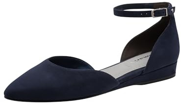Tamaris Damen Ballerina mit Strap flach, blau, 37 EU