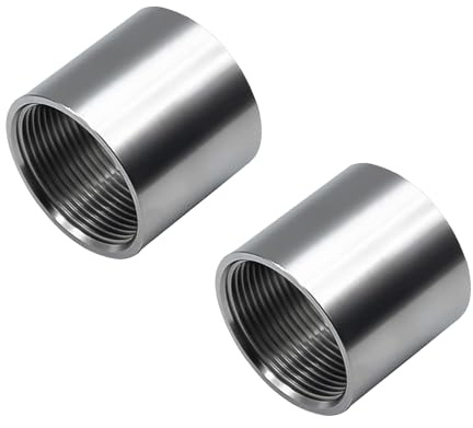 YOGAZEN 304 Edelstahl gerade Steckverbinder, 3/4 Buchse auf 3/4 Buchse Rohrverschraubungen, 2 x Innengewinde Verbindungsstück, Doppelmuffe G3/4 Duschschlauch, Doppelmuffe Fittings für Rohranschluss
