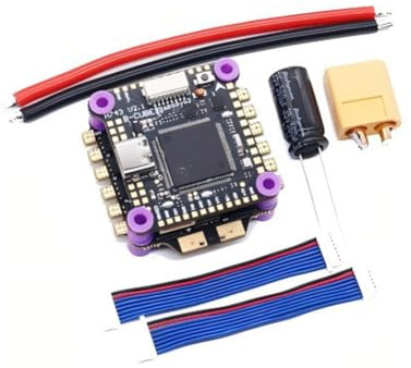 Uxsjakjsd H743 FC& ESC FPV Stack H743 Flugsteuerung 60A 4-IN-1 ESC 3-6S Batterie Dual BEC 30,5 X 30,5 mm für RC FPV Racing Drohne Racer