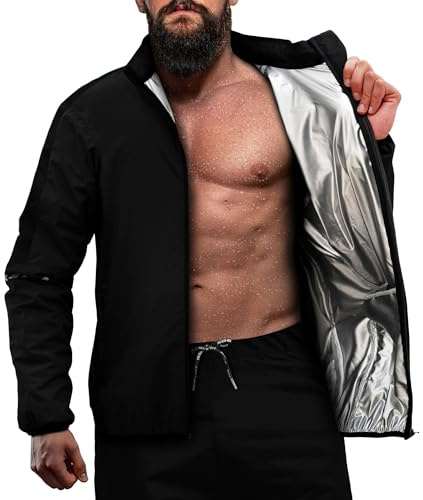 RDX Tuta Sauna Dimagrante Uomo Donna, Reach Oeko Tex 100 Certificato, Tuta per Sudare Tute Tuta Termica, Tute Sportive Sudorazione Sport Fitness Boxe MMA Palestra Yoga Allenamento Top Pantaloni Set