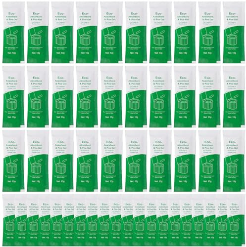 Grtheenumb Camping Toilet Gel, Poo Gel for Portable Toilet, 50PCS 10g Absorbent Camping, Emergency Porta Potty Deodorizer for Outdoor Hiking