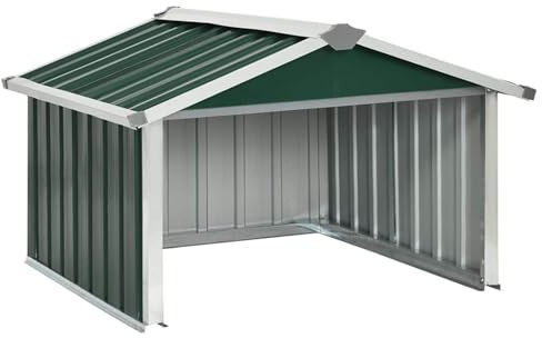 WGYHOME Garage tosaerba per robot tosaerba + capannone protettivo + acciaio zincato + verde + 92 x 97 x 63 cm + resistente alle intemperie e stazione di ricarica automatica + giardino, terrazza, prato