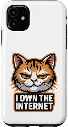 Smug Tabby Cat I Own The Internet Meme Case for iPhone 11