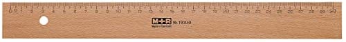 Lineal Holz 30cm Buche Metalleinlage, 10 Stück