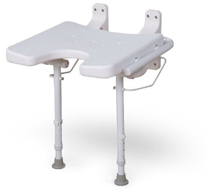 Dusch-Klappsitz, mit Hygieneausschnitt weiß | Stück (1 Stück)