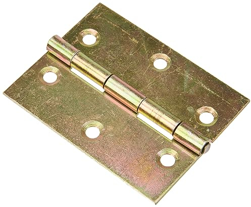 Alberts 850203 Scharnier | halbbreit | galvanisch gelb verzinkt | 70 x 53 mm | 20er Set