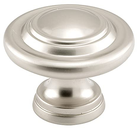 Prime-Line N 7372 Bi-Fold Door Knob, 1-11/16 in. Outside Diameter, Diecast, Satin Nickel Plated (Single Pack)