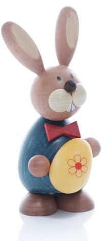 Kunsthandwerk Ullrich Osterartikel Osterei HxB 11,5x5,5cm NEU Osterdeko Osterhasenfigur Ostern Korb Osterei Frühling Erzgebirge Seiffen Hase Blumen