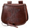 Battle-Merchant Mittelalter Gürteltasche mit Thorshammer Prägung aus Leder | Bauchtasche für Damen und Herren in Braun | Wikinger Reenactment Ledertasche für den Gürtel | Karneval Kostüm