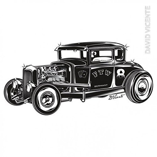 hotrodspirit - Aufkleber David Vicente FTW Rod Schwarz Aufkleber Kustom