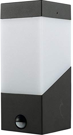 Heitronic - Wandleuchte Madeleine E27 schwarz IP44 mit Bewegungsmelder/Tageslichtsensor E27