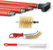 BARETTO Kit Pulizia Camino, Kit Pulizia Camino con Prolunghe di 10 Metri con Curvatura a 45°, Kit Pulizia Canna Fumaria con Scovolo in Acciaio (160 mm)