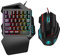Combinación de Teclado y Mouse para Juegos con una Sola Mano, Teclado con retroiluminación LED de 35 Teclas, Mouse óptico Ajustable 1000DPI-5500DPI, Mouse con Teclado