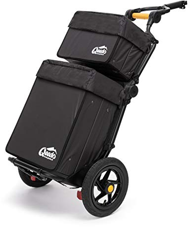 Qeedo Travoy Fahrrad Lastenanhänger (2020) Set Faltboxen - Black