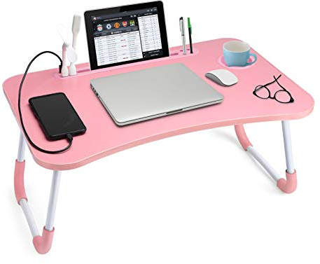 Slendor laptop skrivbord hopfällbart sängbord hopfällbart frukostbricka bärbart knästående skrivbord anteckningsbok stativ läshållare för säng/soffa/golv