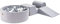 MEOWBABY Parco Giochi in Schiuma con Piscina di Palline 90x30cm/200 Palline per Bambini - Blocchi Morbidi, Velluto, Grigio Chiaro: Grigio/Bianco