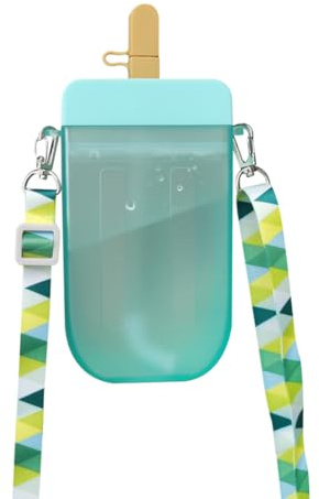 Uposao 300ml Cute Straw Cup New Plastic Popsicle Shape Water Bottle BPA | Free Transparent Juice Drinking Cup Suitable for Adult &Children