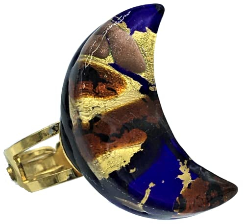 Bague en verre de MURANO ancienne MURRINE vénitienne, Verre, Multicolore