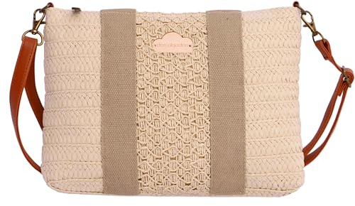 DON ALGODON Women's Crossbody Bag Damen-Umhängetaschen, Beige