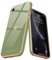Teageo for iPhone Xr Case Cute Heart Pattern for Women Girls Slim Luxury Bling Plating Soft TPU Anti-Scratch Shockproof Bumper Phone Case for iPhone Xr, Green
