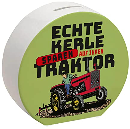 Echte Kerle sparen auf ihren Traktor Spardose für Landwirte in grün für EIN echtes Dorfkind, das später mal einen dicken Bulldog Fahren Will um Frauen zu