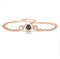 Custom Projection Bracelet Personalized Photo Heart-Shaped Bracelet for Girlfriend Memorial Birthday Gift (Rose Gold)