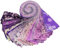 CraftsFabrics 6,3 x 112,7 cm, 20 Stück Olde Worlde Purple Floral Jelly Rolls Streifen 100% Baumwolle vorgeschnittener Stoff für Kinder Quilten, Scrapbooking, Nähen, Kunst und Handwerk, Patchwork