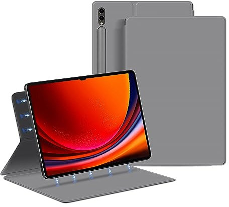 Bueuwe Case for Samsung Galaxy Tab S9 Ultra 14.6 Inch 2023, Lightweight and Slim Magnetic Case with S-Pen Holder for Galaxy Tablet S9 Ultra 14.6'' 2023 Model [SM-X910/X916B/X918U],Gray