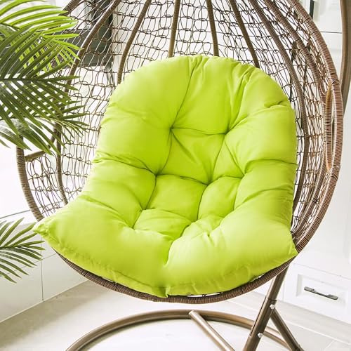 Gluhbirnen Cuscino per poltrona sospesa, cuscino per sedia a dondolo, in rattan, comodo per poltrona sospesa, lavabile, 120 x 80 cm, verde frutta