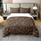 Bettwäsche-Set, 100 % natürliche Baumwolle, Leopardenmuster, Bettwäsche 220 x 240 cm, Gepard, Bettbezug, geometrisch, afrikanischer Safari, Tier, moderne Bettwäsche mit abstrakten Motiven