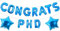 PHD Graduation Dekorationen, Congrats PHD Ballons Banner Blau und Stern Folienballon für Doktorate Graduation Dekorationen, PHD Feier Congrats Grad Party Supplies Klasse von 2025