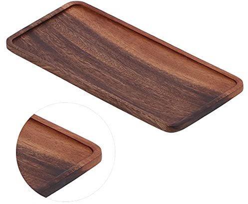 Plateaux à thé de Style Chinois, Plateau Rectangulaire en Bois de Noyer Poli à la Main, Texture Claire, Stockage de Collations, Plateau de Service, Décorations pour la Maison,
