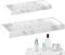 Rierousy Bandeja Baño de 2 Piezas, Bandeja de Marmol Patrón Deco, Bandeja Rectangular para Joyas, jabón, Velas, Toalla, Planta