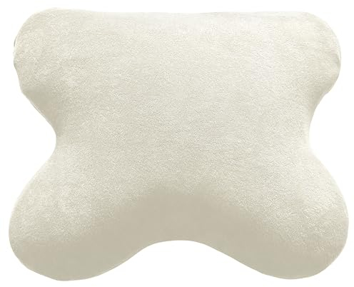 Edda Lux FROTTEE Bezug passend für Tempur Ombracio Schlafkissen, 60/56 x 50/48 cm, kuscheliger Kissenbezug für Schmetterlingskissen, in Natur