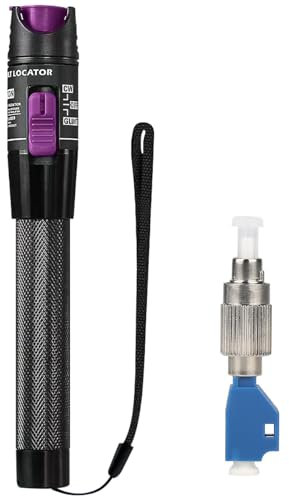 Qilnyeh Localisateur visuel de défaut 30 MW, testeur de câble à fibre optique de 30 km avec adaptateur FC mâle vers LC femelle, convient pour connecteur universel FC/SC/ST/LC de 2,5 mm