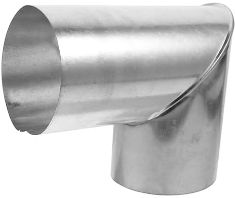 KICHOUSE Fireplace Stove Chimney Pipe Home Metal Flue Stove Pipe Chimney Flue Exhaust 90 Degree Chimney Extension for Management