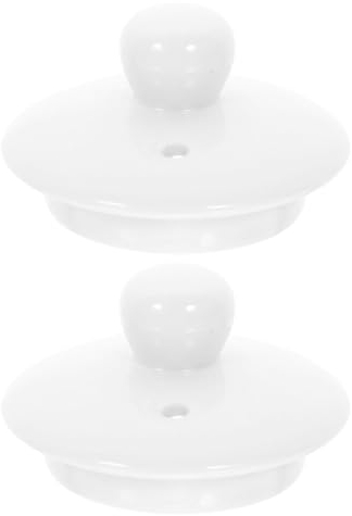 MAGICLULU Couvercle De Théière En Céramique Blanche 2 Pièces Couvercle De Tasse À Thé En Céramique De Remplacement Couvercle De Bouilloire À Thé En Porcelaine Couvercles De Théière De Style