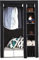 Kedia Kleiderschrank, Stoffschrank mit Reißverschluss, Kleiderstange Schuhschrank Garderobe für Schlafzimmer, Ankleidezimmer (172 * 105 * 43cm-Schwarz)