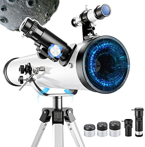 Professional Astronomy Refractor Telescope for Adults with 114mm Aperture - Includes Tripod, 5X Multiplier, Moon Mirror - Explore The World with Clarity and Precision