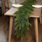 9 FT Real Touch Norfolk Pine Garland Green Artificial Christmas Garland Faux Greenery Garland for Holiday Fireplace Mantle Window Indoor Outdoor Decor (2 PCS)