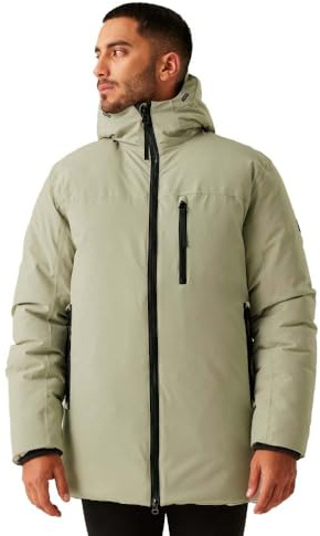 Regatta Yewbank III Herren-Jacke, isoliert, wasserdicht, Abbeystone/Schwarz, Größe XL