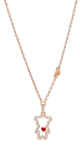 Emporio Armani Collana da donna in metallo placcato oro rosa, EGS3162221, Taglia unica, Ottone, Nessuna pietra preziosa