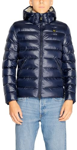 Blauer Eco Daunenjacke USA Herren Eco Adams 2055 24WBLUC02055 Jacke aus Wattejacke (IT, Text, XL, Regular, Regular, 888EI Blau innen Beige)