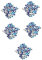DIYEAH 5sets Turkish Eye Jewelry Evil Eye Beads for Bracelets Evil Eye Charms Evil Eye Nail Stickers Resin Evil Eye Charm Pendant Beads for Making Keychain Evil Eye Spacer Beads 60pcs*5