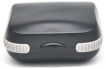 Huraoerrrr Hearing Aid Case, Black Hearing Aid Battery Case Large Capacity Fall Prevention Portable Storage Box for Outdoor Travel