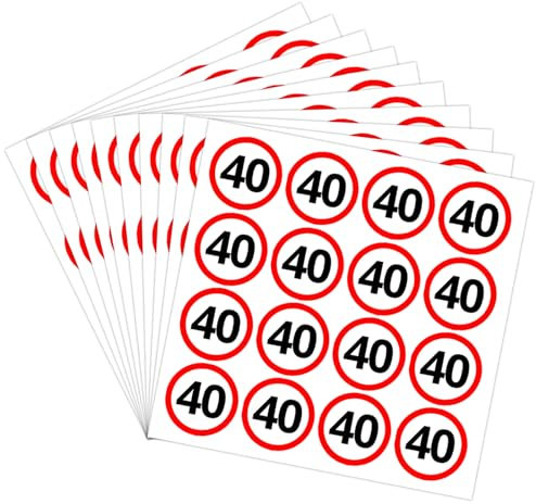 40 Geburtstag Sticker,160 Stk Verkehrsschild 40 Geburtstag Deko Aufkleber,Deko 40 Geburtstag Mann Frau, Geburtstagssticker 40 Geburtstagsdeko, 40. Geburtstag Aufkleber für 40er Jubiläum Party Geschenk