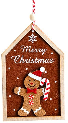 Gingerbread House Christmas Ornament – Gingerbread House Anhänger – Gingerbread House Pendant – Nant Christmas Twig – Decorative Pendant – Celebration Gingerb – Red Ha